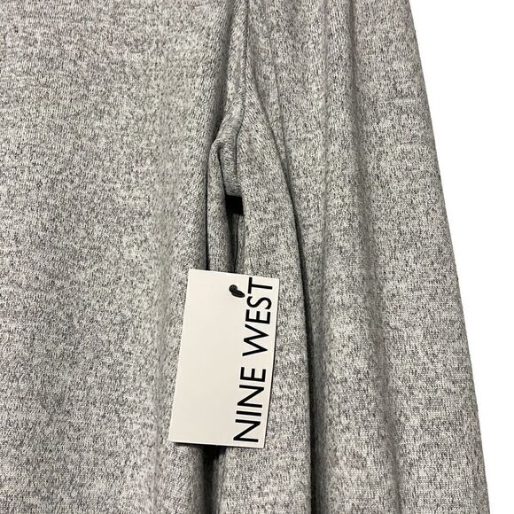Long Sleeve Dress Women's Medium Nine West Gray Soft Stretch Casual Basic NEW - Picture 7 of 10